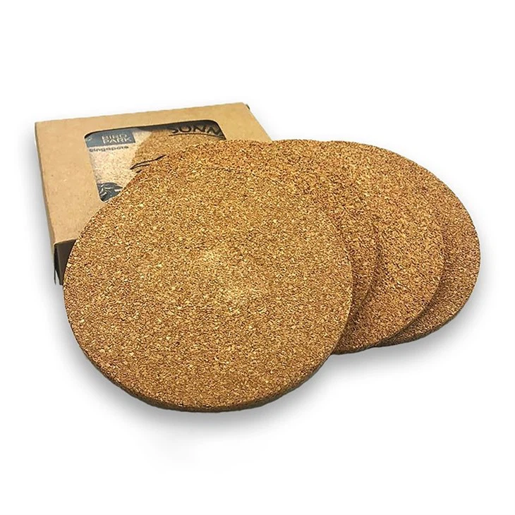 Pyöreä Cork Coaster Set