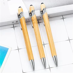 Bambu kynä ympäristöystävällinen kuulakärkikynä musta muste 1 mm kestävä toimistotuotteiden kirjoittamiseen